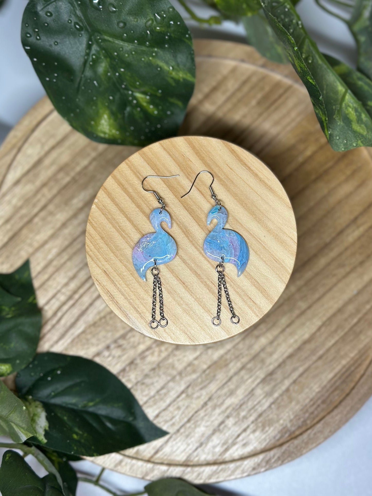 Flamingo Earrings - Cotton Candy