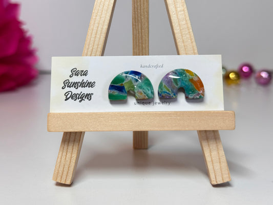 Rainbow Stud Earrings - Rainbow