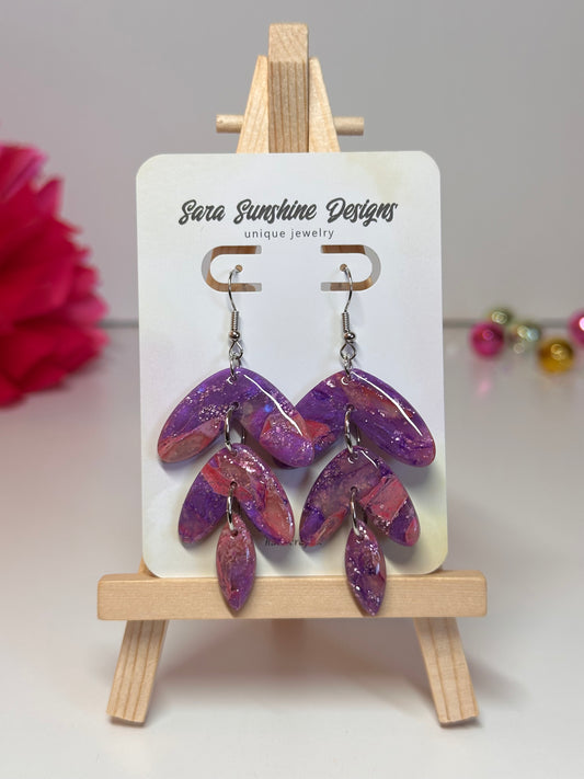 The Jami Earrings - Pink & Purple