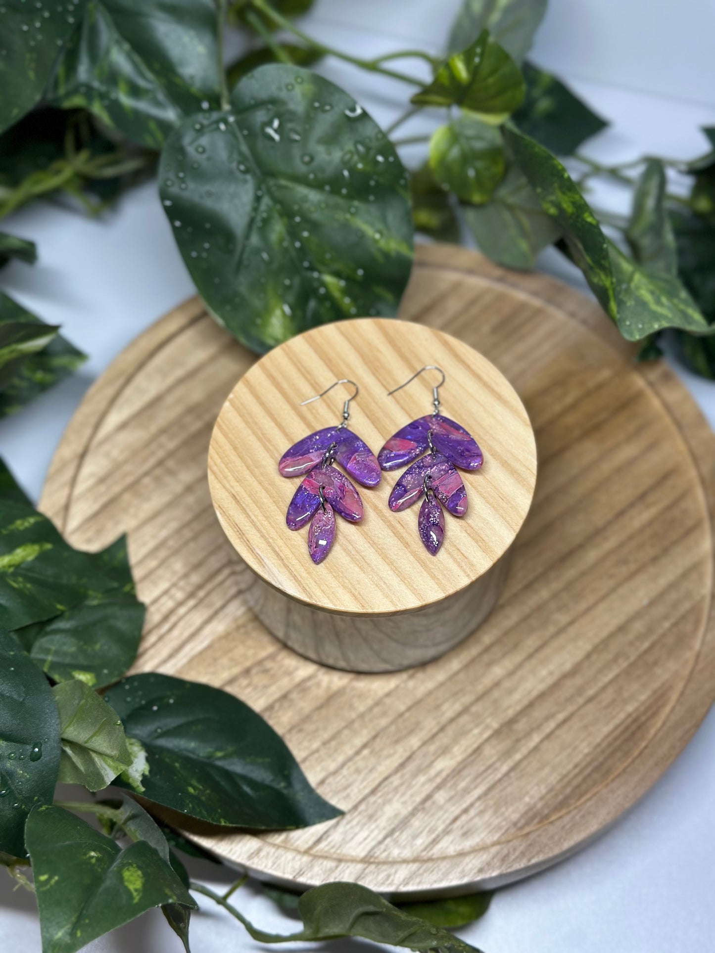 The Jami Earrings - Pink & Purple