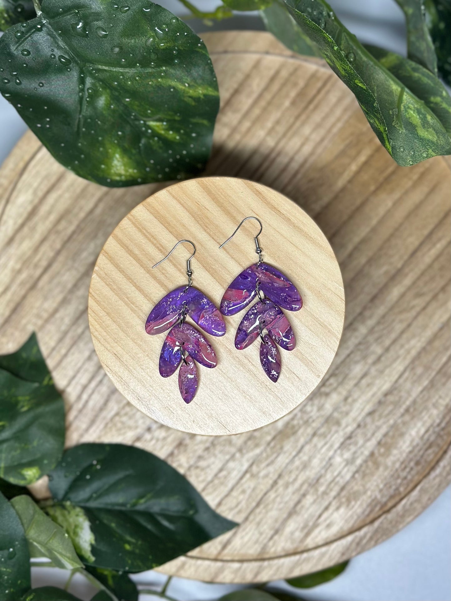 The Jami Earrings - Pink & Purple