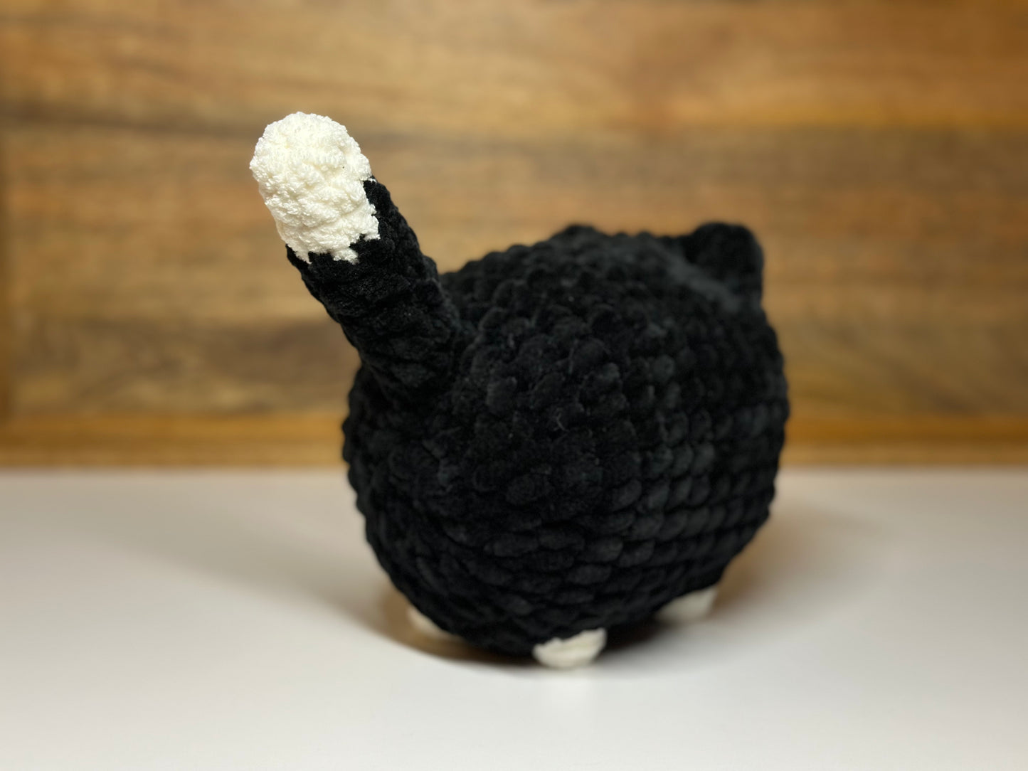 Crocheted Loaf Cat - Tuxedo