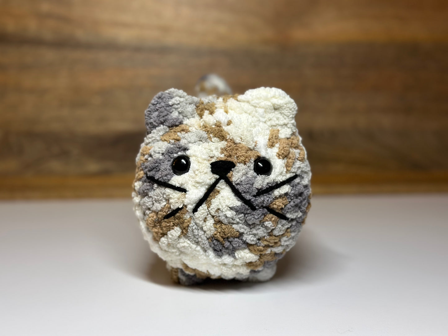 Crocheted Loaf Cat - Dilute Tortie