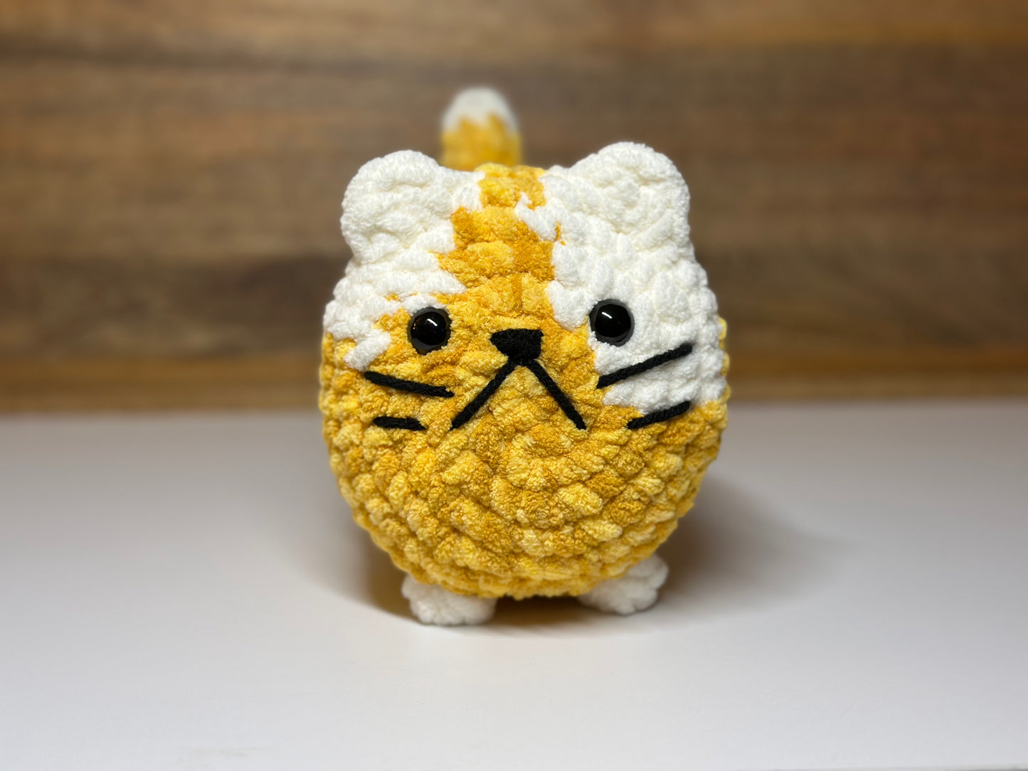 Crochet Loaf Cat - Orange & White Spotted Tabby