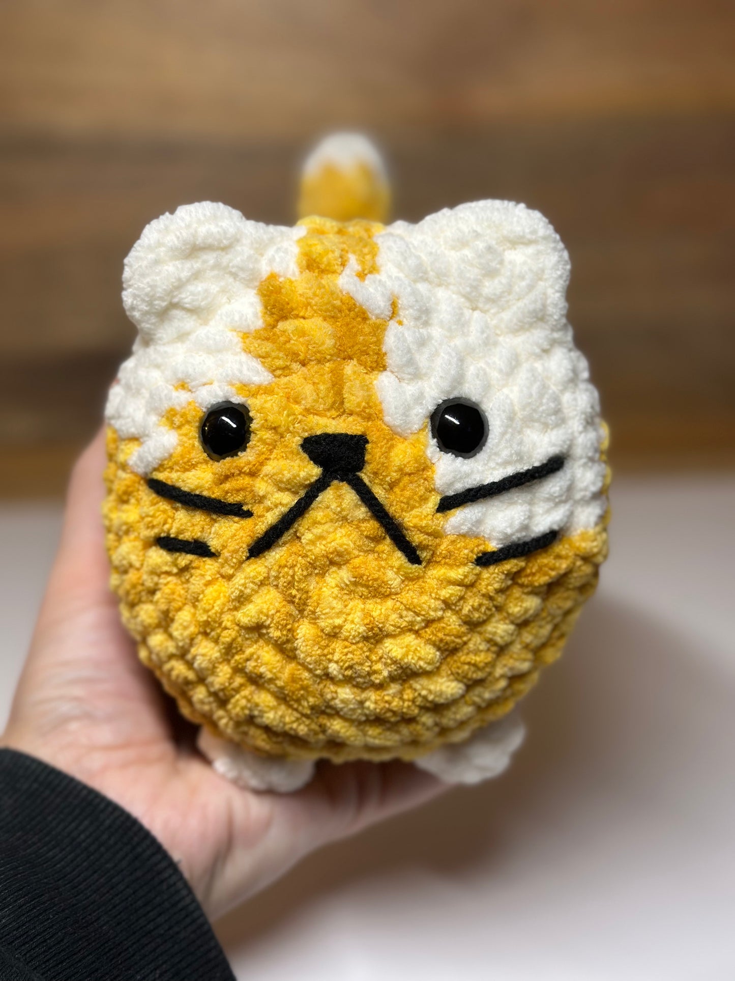 Crochet Loaf Cat - Orange & White Spotted Tabby