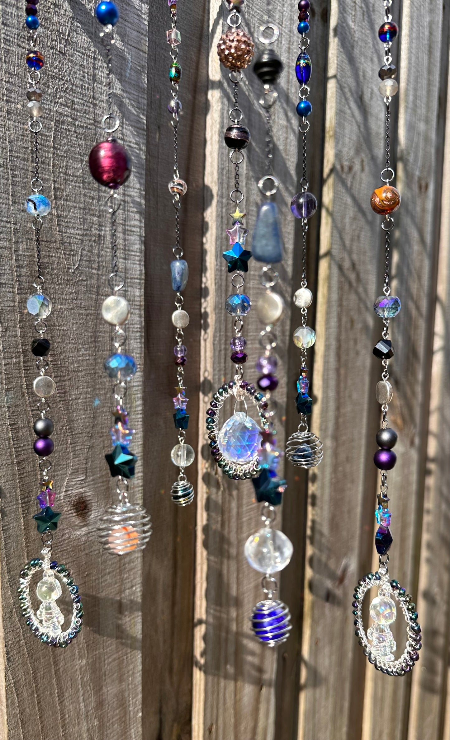 I Need Space Beaded Suncatcher / Mobile / Bead Art / Rainbow Maker / Outer-Space Art / Hanging Decor